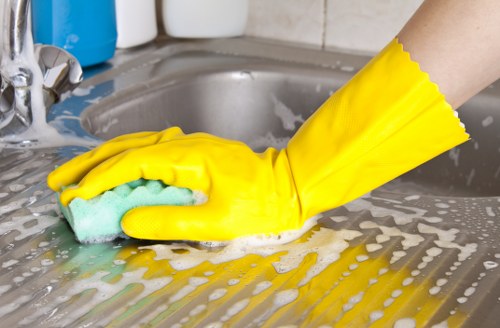 Love Carpet Cleaning team preparing oven for cleaning