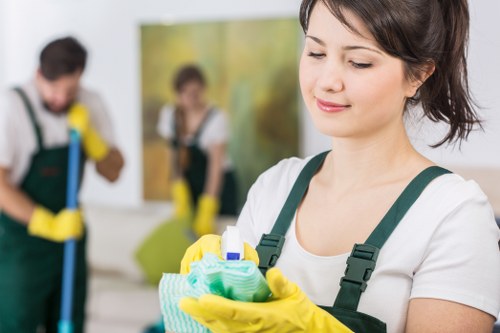 Satisfied customer with clean carpets